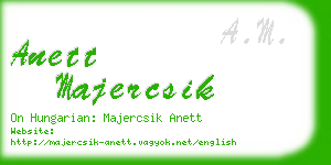 anett majercsik business card